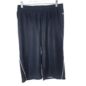 VTG Nike Mens Athletic Shorts S Black White Trim Mesh Inner Liner Sporty